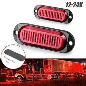 Yeni LED yan işaretçisi açıklık açık turuncu lamba göstergesi 12V-24V kamyon römork karavan lens yan ışıkları yedek aksesuarlar toptan