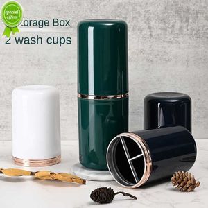 Portable Toothbrush Holder Travel Toothpaste Storage Case Organizer Bathroom Toiletries Storage Cup Mouthwash Cup
