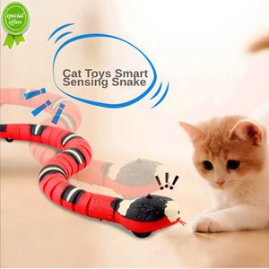 Cat Interactive Toys Akıllı Algılama Yılan Elektrikli Düzenleyicisi Kedi Oyuncakları USB Şarj Evcil Köpekler Oyun Oyuncak Oyuncak