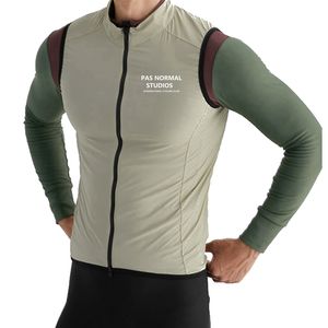 Camisas de ciclismo Tops PNS Pas Normal Studios Homens à prova de vento à prova d'água leve Ciclismo Jaqueta sem mangas Mtb Bicicleta Camisa Colete 230625