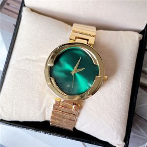 Relógio de pulso de marca completa feminino estilo feminino luxo com logotipo aço pulseira de metal relógio de quartzo G 135