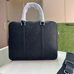 Sacola de luxo com letras grandes em relevo maleta de negócios casual masculina bolsa de ombro de couro bolsa de trabalho bolsa de viagem bolsa carteiro feminina bolsa para laptop crossbody