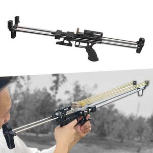 Bow Arrow Slingshot Rifle Shooting Catapult with Laser Powerful Portable Slingshot Jungle Hunting Accessories Toy Accurate Outdoor HuntingHKD230626