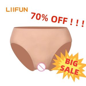 Breast Form Liifun Silicone Fake Vagina Underwear Panties Realistic Pussy Brief for Crossdresser Transgender Drag Queen Shemale Transvestite 230626