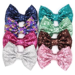 Yay OLMADAN Saç Klipleri Kızlar Katı Tiny Glitter Saç Yay Çocuklar Için DIY Headbands Saç Aksesuarları