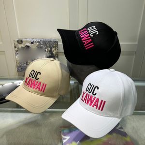 Çift Moda 3D Mektup Nakış Tasarımcı Top şapka Kadınlar Yaz Açık Tatil Arkadaş Spor Güneşlik Karikatür Sırtta Nakış casquette