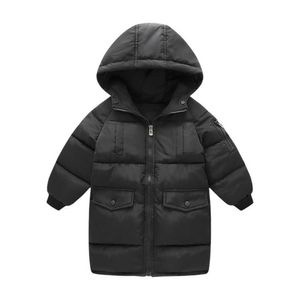 Conjunto de casacos acolchoados de inverno com gola camuflada removível espessada e quente de algodão para meninas e meninos