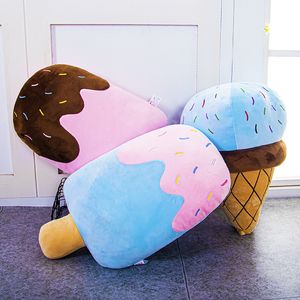 Peluş Hayvanlar 50 CM tasarım 3D tatlı dondurma yastık yastık araba bel desteği yastık Yumuşak Peluş Dolması Bebek Oyuncaklar Yaratıcı Yastık 230626