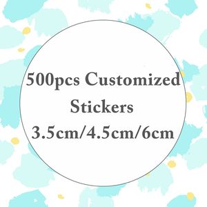 Adhesive Stickers 500pcs Custom Sticker and Customized s Wedding Birthdays Baptism Design Your Own Personalize 230627