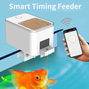 Feeder Automatic Aquarium Fish Tank TimingWifi Wireless Smart Phone App Intelligent Ser Voice Remote Control Feeding p230626