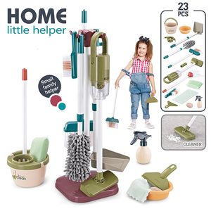 Tools Workshop Kids Cleaning Set Children's Educational Simulation Play House Toy Housekeeping Cleaning Toys Broom Mop Duster Dustpan Brushes 230626