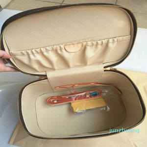 Tasarımcı - Kadın kozmetik çantası deri makyaj çantaları makyaj kutusu büyük seyahat seyahat makyaj çantası kılıfları