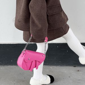 Backpacks Girl Mini Cute Saddle Bag Luxury Designer Handbag Toddler Kids Crossbody Purse Baby Leather Shoulder Coin Pouch Handbags 230626