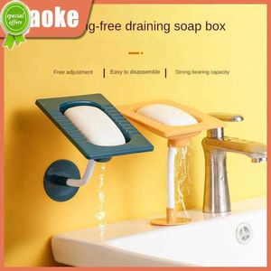 Новая оригинальность Не боится сырости Maokeng Creative Soap Box Чистый и гигиеничный настенный дренажный мыльный лоток Прочный и безопасный