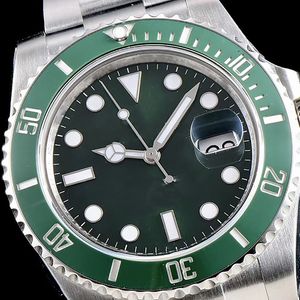 Мужские часы Дизайнерские часы 40 мм Зеленый дисковый циферблат Автоматическая механическая мода Классический стиль Нержавеющая сталь Водонепроницаемые светящиеся наручные часы Оригинальная коробка