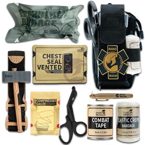 Многофункциональные сумки Rhino Rescue Military Ifak Pouch EDC a Gunsite Combat First Aid Trauma Tactical Kit Bag Ifak Предназначен для лечения огнестрельных раненийHKD230627