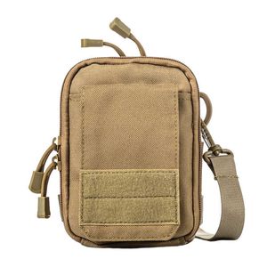 Многофункциональные сумки Малый размер Тактические военные сумки для телефона Molle Attached Bag For Male Women Oxford Outdoor Riding Short Trip Bag Store Small ItemHKD230627