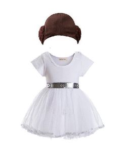 Kız Çocuk Elbiseleri Rey baby romper rey kostüm leia r2d2 darth vador bb8 bb 8 prenses şapka 230626