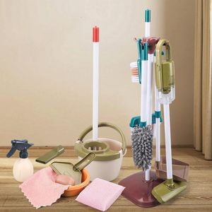 Tools Workshop Kids Cleaning Set Pretend Play Kit Cleaning Toys Cleaning Toys Gift For Toddlers Include Broom Mop Duster Dustpan Brushes Rag 230626