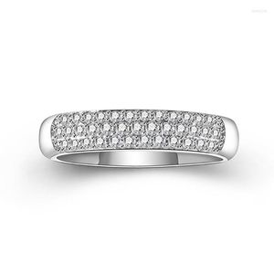 Кластерные кольца мода женское обручальное кольцо серебряное цвет Сердце стрелка ряд ряд циркона обещание винтаж для женщин рождение камень подарок