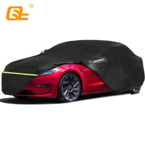 Waterproof Car Covers All Weather Protection Outdoor Snowproof Windproof with Charge Port Opening for Tesla 3 Model YHKD230628