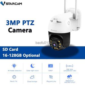 Vstarcam Nueva protección de seguridad al aire libre Inalámbrico 3MP HD Cámara IP Smart Home Dome Impermeable Color Noche Bidireccional con aplicación de teléfono L230619