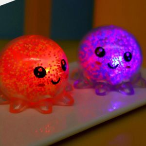 Funny Toys Kawaii Octopus Ball Anti Stress Squeeze Fidget For Children Adult Girl Glowing Light Antistress Squishy Toy Kids Gift 230628