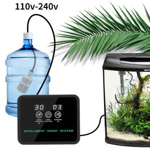 Reptile Supplies Intelligent Automatic Fogger Touch Screen Sprinkler Control Electronic Humidifier Timer Mist Rainforest Spray System Set 230627