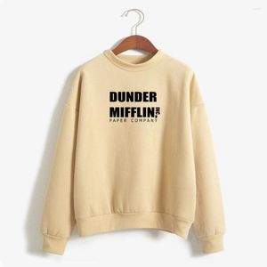 Felpe con cappuccio da donna Fashion The Office DUNDER MIFFLIN INC PAPER COMPANY TV SHOW Abbigliamento Felpa Donna Autunno Inverno Hip Hop HoodedFashion