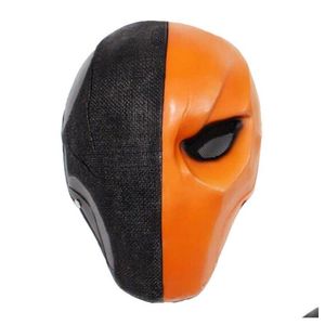 Parti Maskeleri Arrow Deathstroke Cosplay Maskesi - Terminatör Reçine Fl-Face Halloween Masquerade Kostüm Prop Death Knell Design Drop Dhicu