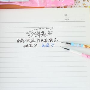 Ручки 50 шт./Лот SCM Korea Creative School Cationalery Gel Pen Заправка черно -голубого красного 0,35 0,38 0,5.