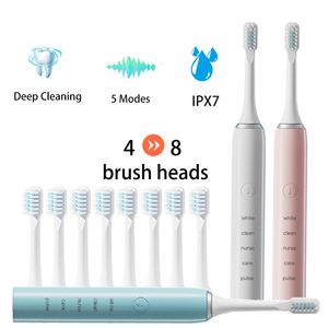 Toothbrush The Ultrasonic Sonic Electric Rechargeable Tooth Brushes Adult Timer Brush Washable Electronic Whitening Teeth 230627