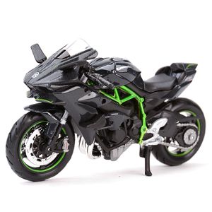 Pres döküm model araba Maisto 1 18 H2 R Ninja ZX-10R 14R 9R Z1000 Statik Döküm Araçları Koleksiyon Hobiler Motosiklet Model Oyuncaklar 230627