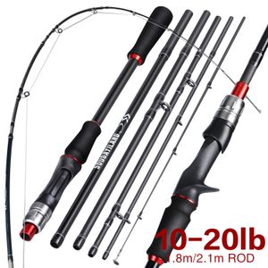 Spinning Rods Sougayilang Fishing Rod Spinning Rod Casting Spinning Portable 5/6 Sections Lightweight Carbon Fiber M Power MF Action 1.8M-2.1M 230627