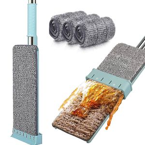 Швабры est Microfiber Flat Mop Hand Free Squeeze Cleaning Floor with Washable Pads Lazy House Cleaning Tools 230626