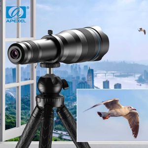 Телескоп-бинокль APEXEL Мобильный телефон Zoom ns Series HD 28X 36X 60X Монокуляр Камера для телефона Tescope ns + SelfieTripod для iPhone Samsung Huawei HKD230627