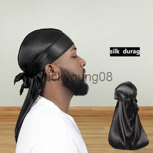 Банданы с длинным хвостом унисекс для взрослых атласная тряпка Doo Durag банданы кепка пиратская шляпа тюрбан мужчины хип-хоп оголовье байкер головной убор женщины головные уборы x0628