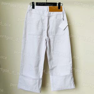 Lüks Kadın Kot Pantolon Işlemeli Beyaz Geniş Bacak Kot Moda Sokak Stili Kot Artı Boyutu Pantolon Boyutu 32 34 36 38 40 42