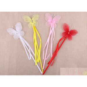 Украшение для вечеринки Magiccuffs Wand Masquerade Show Supplies With Love Heart Butterfly Fairy Stick - идеальный подарок на Рождество Childre Dh63R