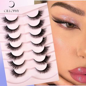 False Eyelashes CatEye Mink Curled Winged Natural Realistic Messy End Eye Elongated Thick Soft Fake 230627