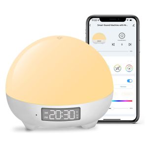 Bebek Monitörü Kamera Akıllı Beyaz Gürültü Makinesi Uyku Sesi 16 Milyon Renk Gece Işıkları Ağlama Tespiti ile 34 Yatıştırıcı Ses 230628