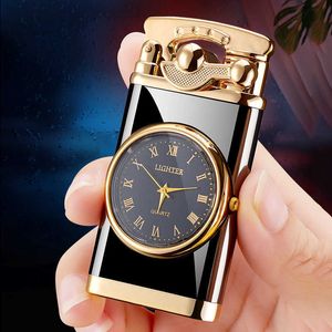 2022 Rocker Arm Watch Metal Unusual No Gas Lighters Jet Butane Torch Lighter Windproof Cigarette Cigar Gadgets for Men 3T90