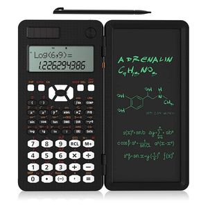 Calculators wholesale Calculators Scientific Calculators With Writing Tablet Solar Energy LCD Science Calculator Notepad With Function For Students x0908