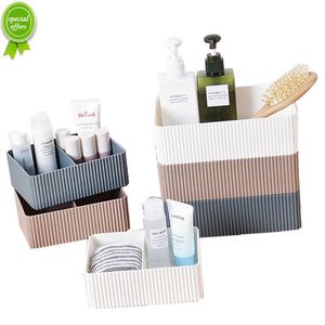 Yeni plastik makyaj kutusu kutusu banyo kozmetik düzenleyici masaüstü makyaj takı saklama kutusu çeşitli eşyalar masa dolabı konteyner