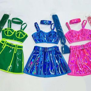 Сценическая одежда, современное вечернее шоу, женский костюм танцовщицы Gogo Club, флуоресцентный цветной лазерный костюм Kpop Drag Queen