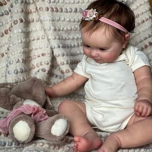 50CM Soft Full Silicone Body Waterproof Lifelike Realistic Visible Veins Skin Tone Baby Reborn Doll Kit for Girls Gift