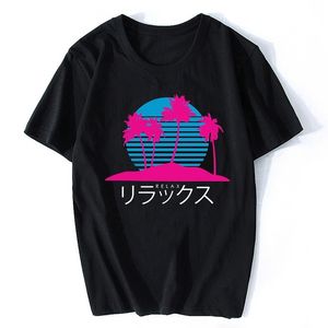 Mens TShirts Vaporwave Aesthetic Relax Fashion Retro Sunset Harajuku Streetwear Men T Shirt Manga Curta Summer Tops Camisetas Hombre 230629