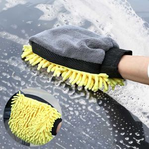 Glove Thicken Car Microfiber Washing Gloves Soft Cleaning Glove Water Absorbtion Brush Gloves for Car Detailing Care Clean R230629