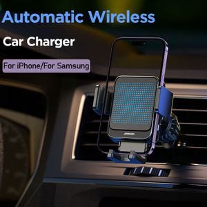 Joyroom 15W Automatic Car Phone Holder Wireless Charger For iPhone 14 13 12 Pro Max Samsung Z Flip Mobile Phone Car Mount