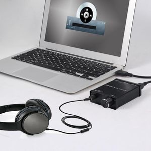 Kulaklıklar USB DAC Audio Dönüştürücü Adaptörü Kulaklık amplifikatörüne sahip USB'den Koaksiyel S/PDIF Dijital - Analog 6.35mm Ses Ses Kartı